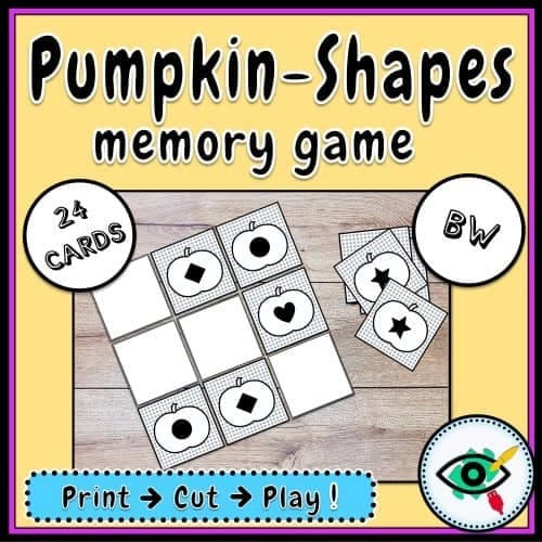 Fall Memory Game – Pumpkin Shapes