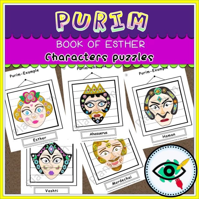 Purim – Puzzle – Book of Esther Characters