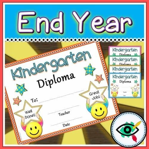 End of Year Diploma for Kindergarten
