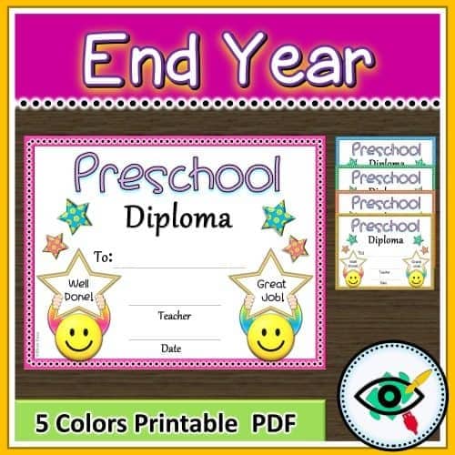 Seasonal End of Year Diploma Preschool Title2