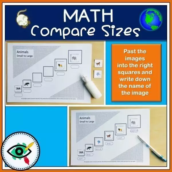 Little Math Compare Math - Compare sizes - Kids Activity | Planerium