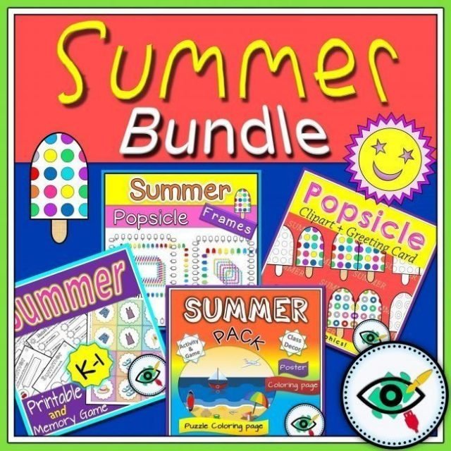 Summer season – Clipart and Games – Bundle