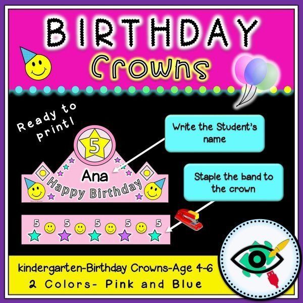 birthday crowns for kindergarten