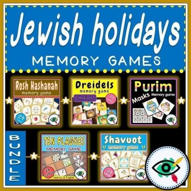 Jewish Holidays – Matching Games Bundle