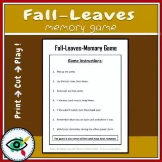 Fall Leaves Matching Game | Planerium