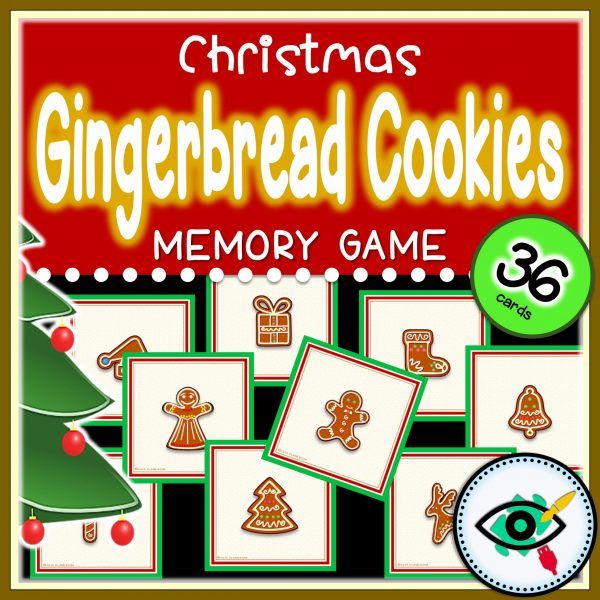 Christmas Gingerbread Cookies Matching Game