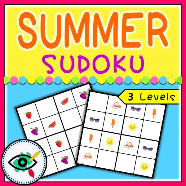 Summer season Sudoku Summer symbols