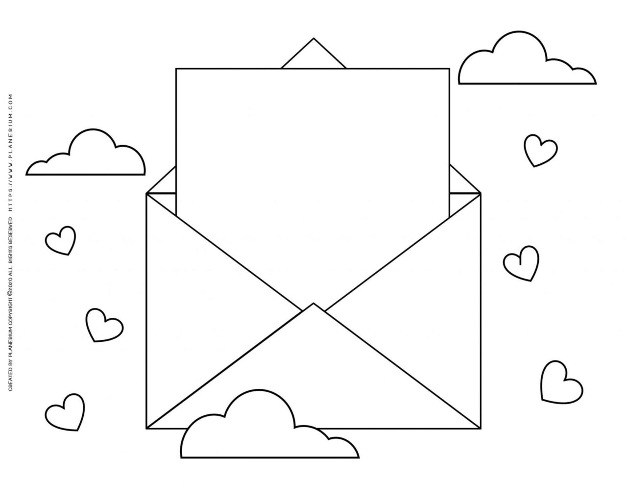 Valentines Day Coloring Page Love Letter
