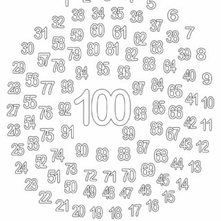 100 Days of School - Coloring Page - 1 to 100 Spiral | Planerium