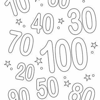 100 Days of School - Coloring Page - Numbers | Planerium