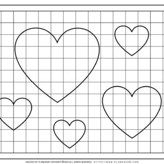 Valentines Day Coloring Page - Hearts on a Grid