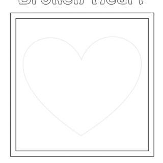 Valentines Day Worksheet - Broken Heart Puzzle Layout
