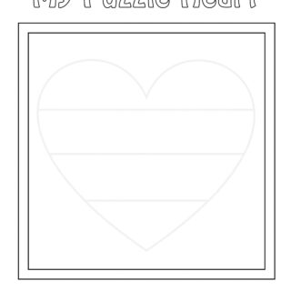 Valentines Day Worksheet - Heart Horizontal Puzzle Layout