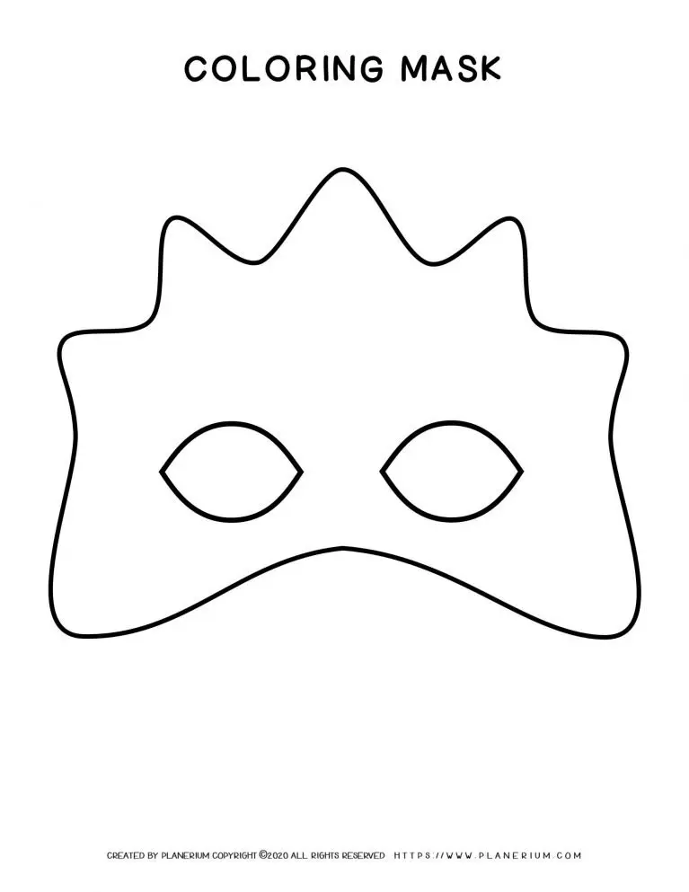 Carnival Coloring Page - Eye Mask | Free Printable | Planerium