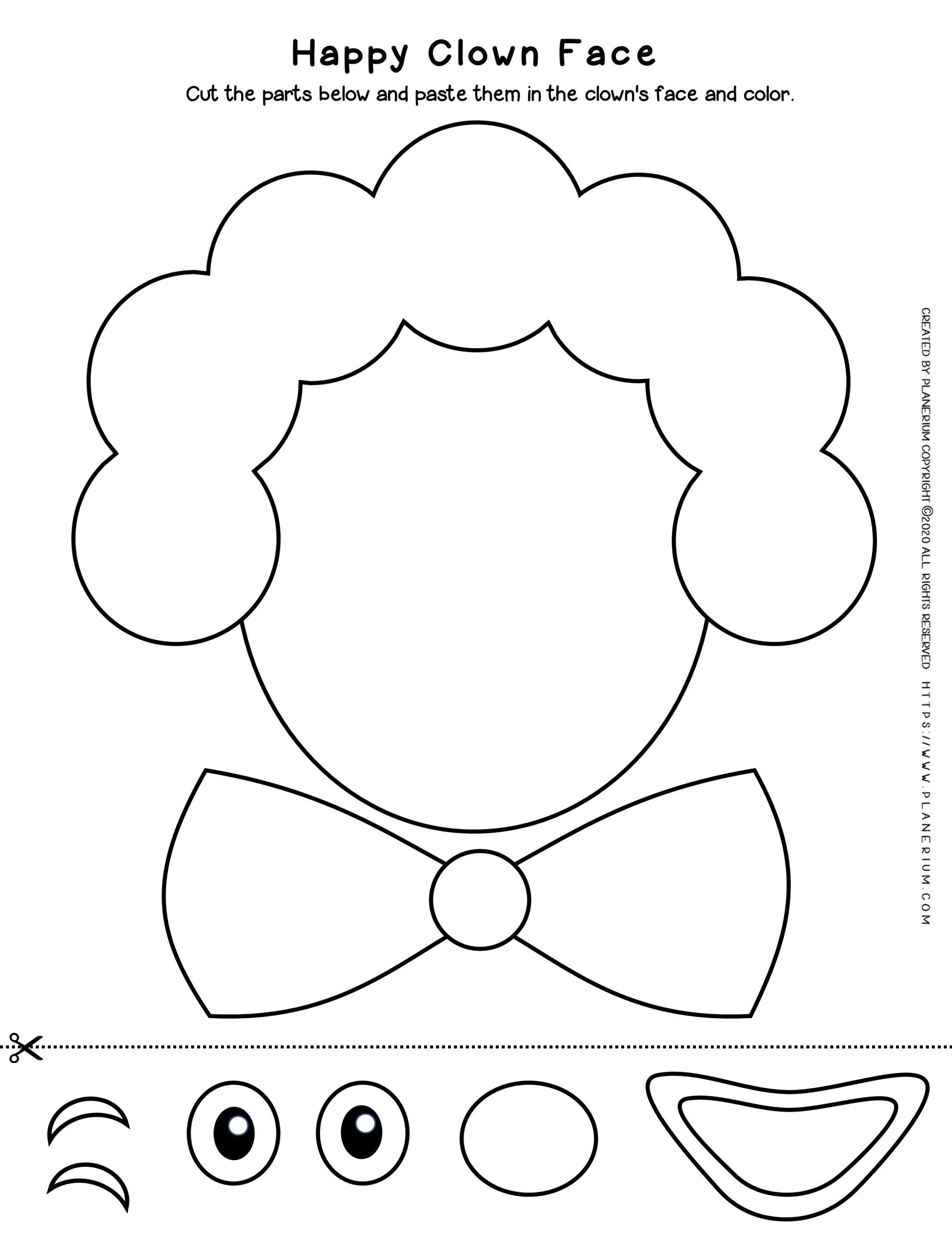 Clown Template Printable - Printable World Holiday