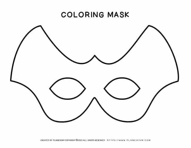 Carnival - Coloring Pages Worksheets - Eye Mask | Planerium