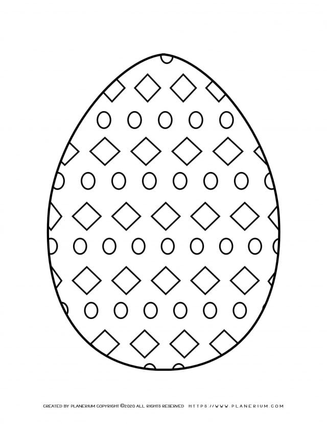 Easter egg decorated with Diamonds