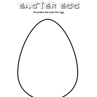 Easter egg decorate and color worksheet