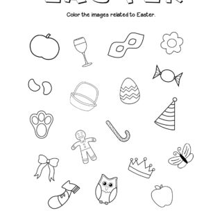 Easter related items worksheet