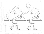 Passover coloring page - Slaves working in Egypt