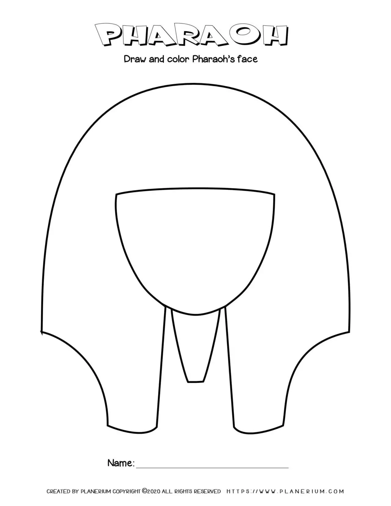 Egyptian Death Mask Template