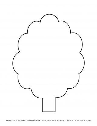 Spring coloring page with a tree template
