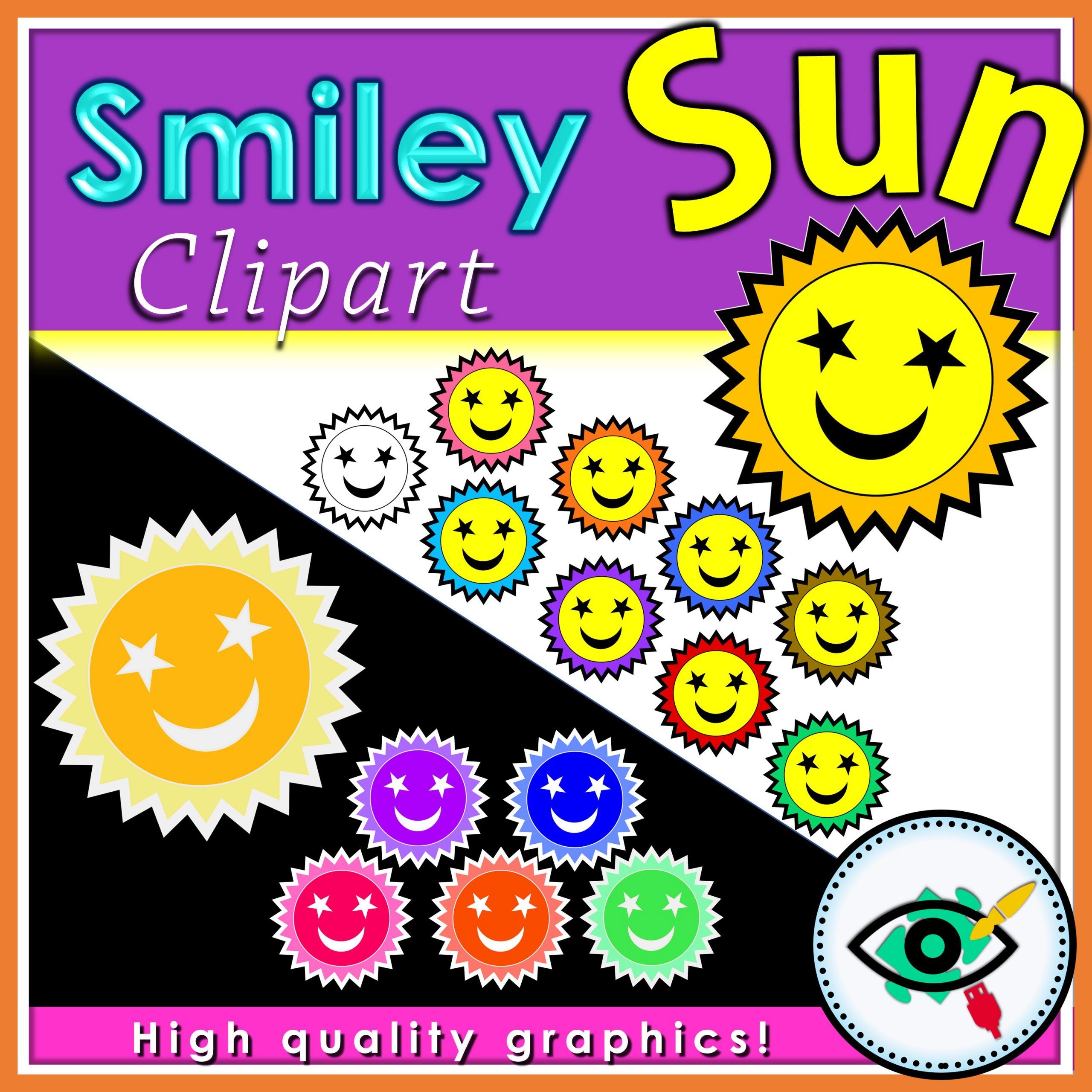 Smiley sun clipart title Summer - Clipart - Smiley Sun | Planerium