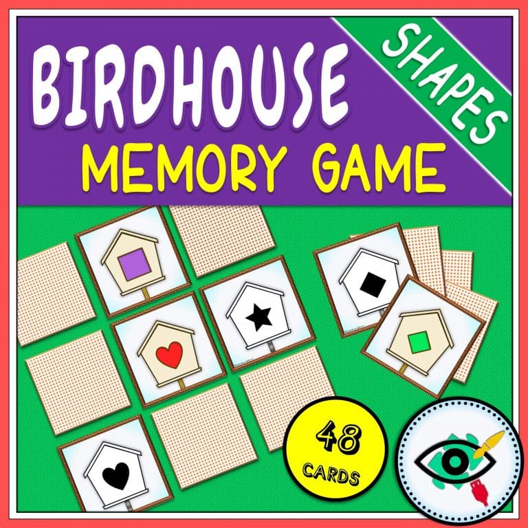 Spring - Memory Game - Birdhouse Shapes game | Planerium