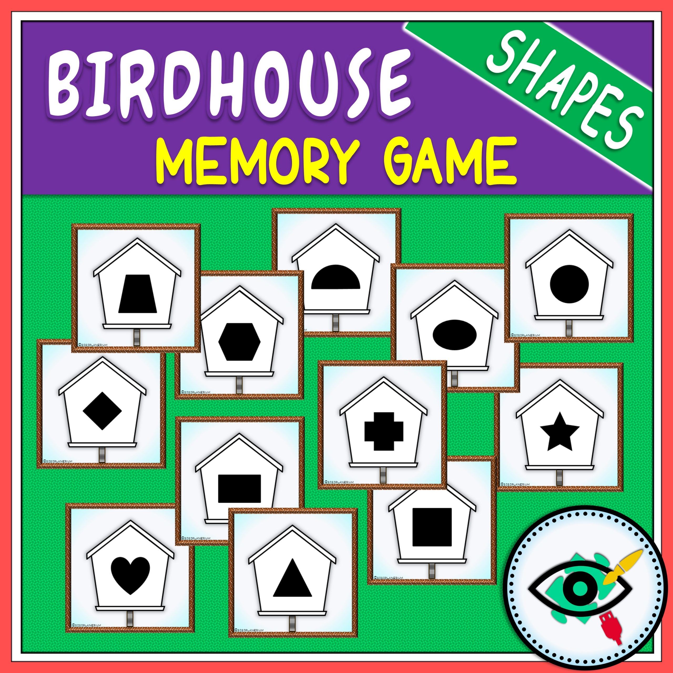 birdhouse-memory-game-shapes-title4 Spring - Memory Game - Birdhouse Shapes game