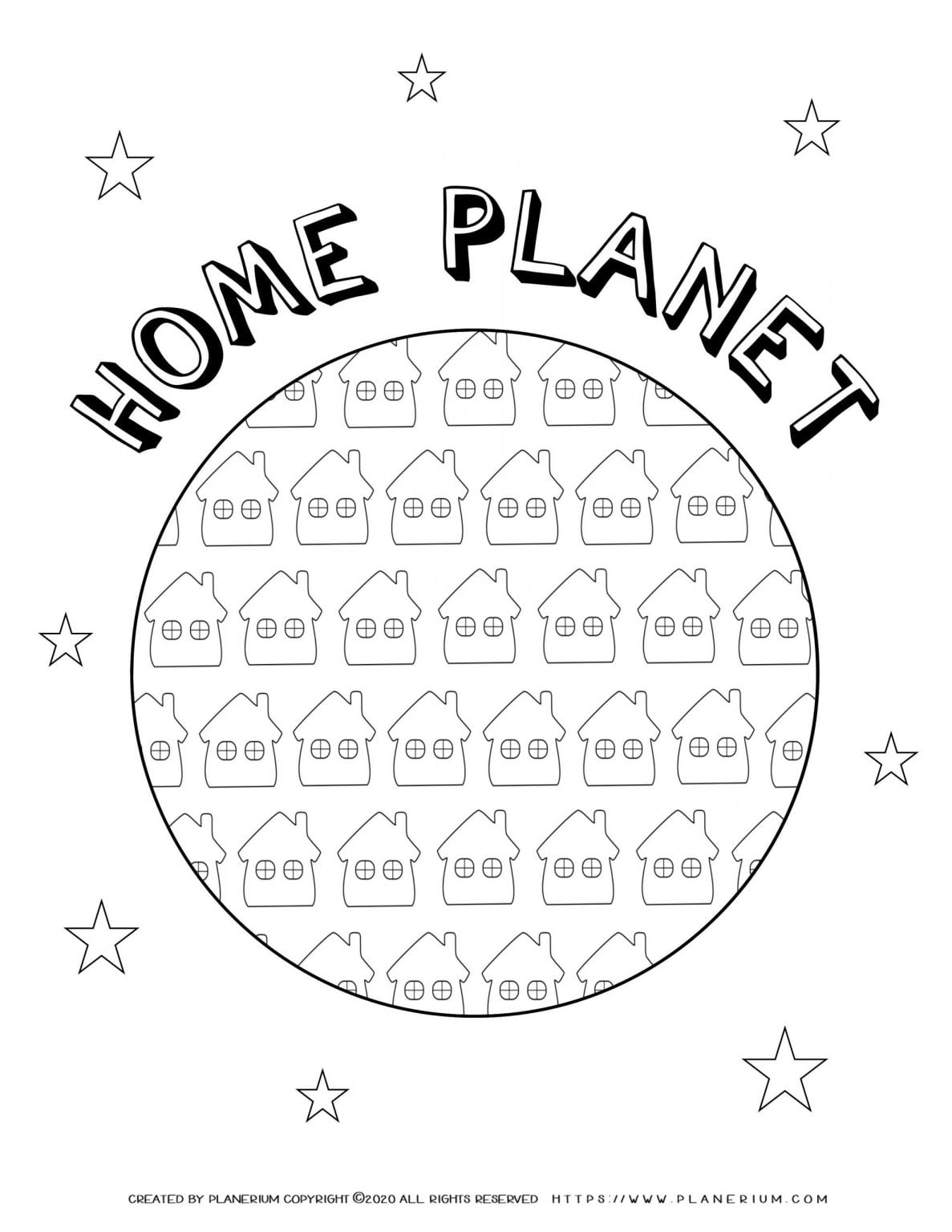 House Outline - FREE Printable Template | Planerium