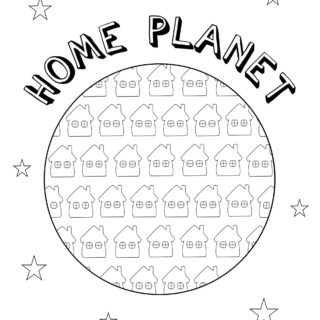 Earth day - Coloring page - Home planet