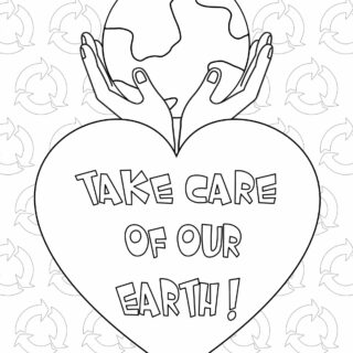Earth Day - Coloring page - Take care of our earth