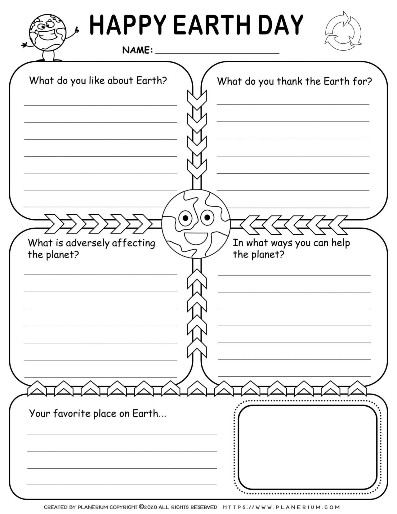 Earth Day Worksheet - Writing About Earth Activity for Kids