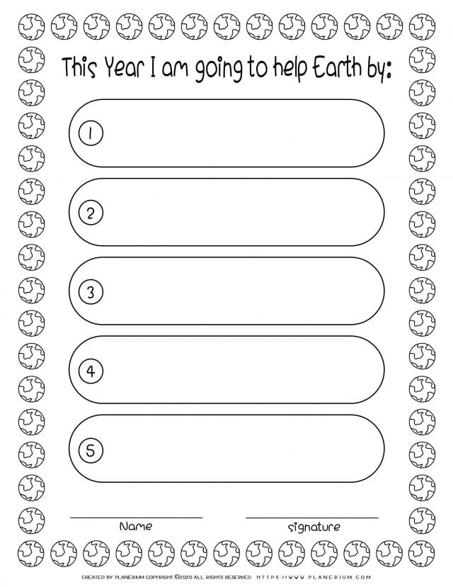 Earth day - Worksheet - Help to earth writing activity