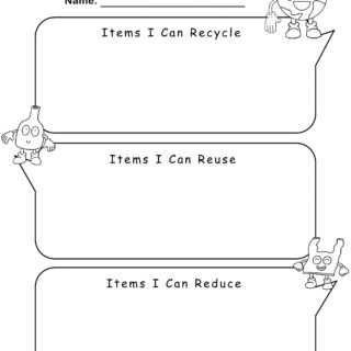 Earth Day Worksheet - Writing Recycling Activity for Kids
