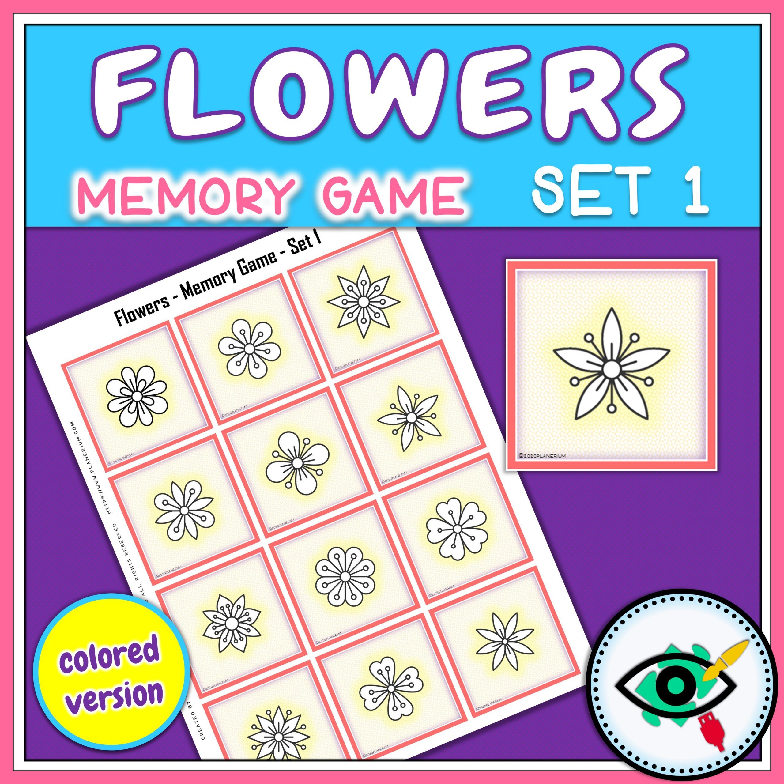 flowers-memory-game-title1 Spring - Memory Game - Flowers - Title 1