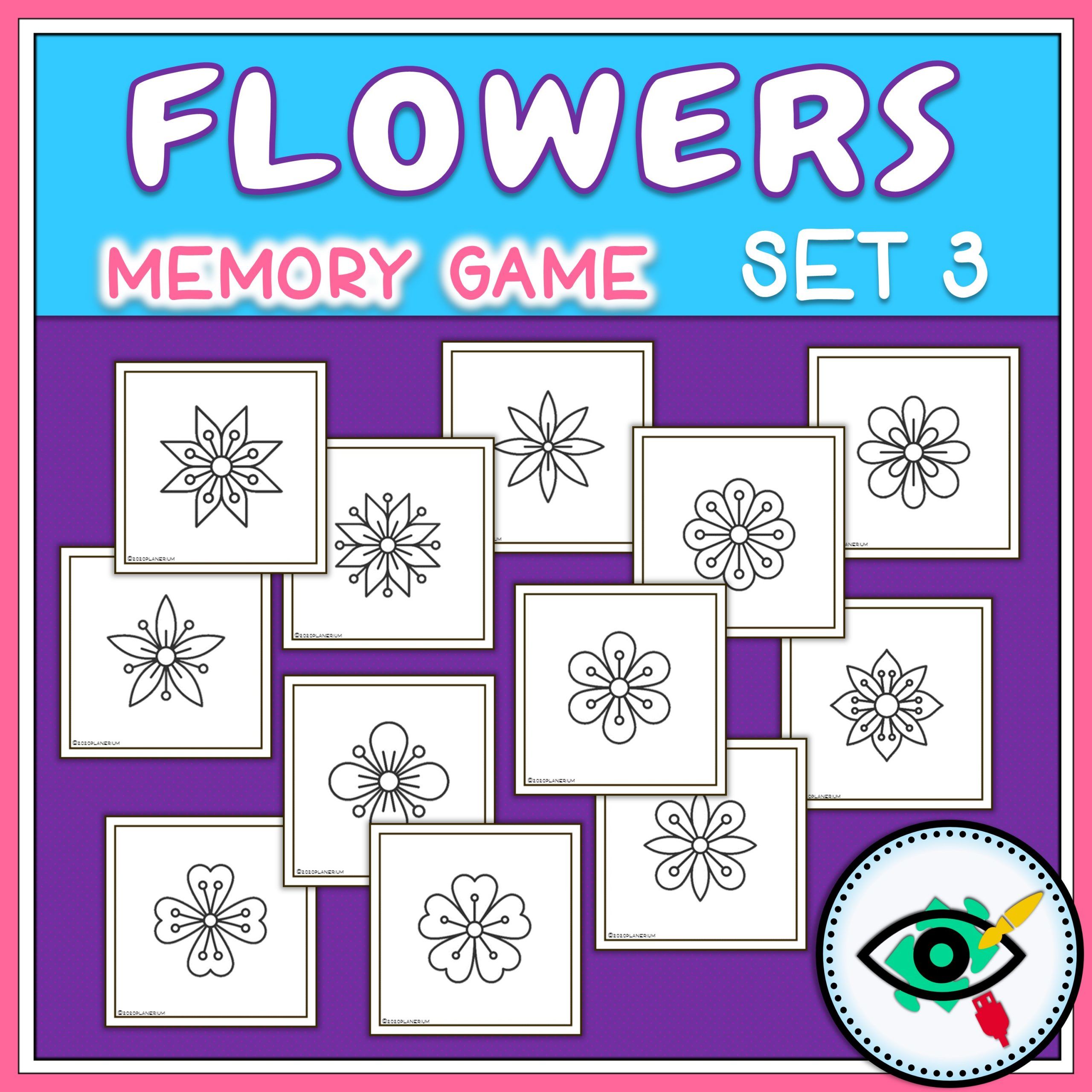 flowers-memory-game-title6 Spring - Memory Game - Flowers - Title 6