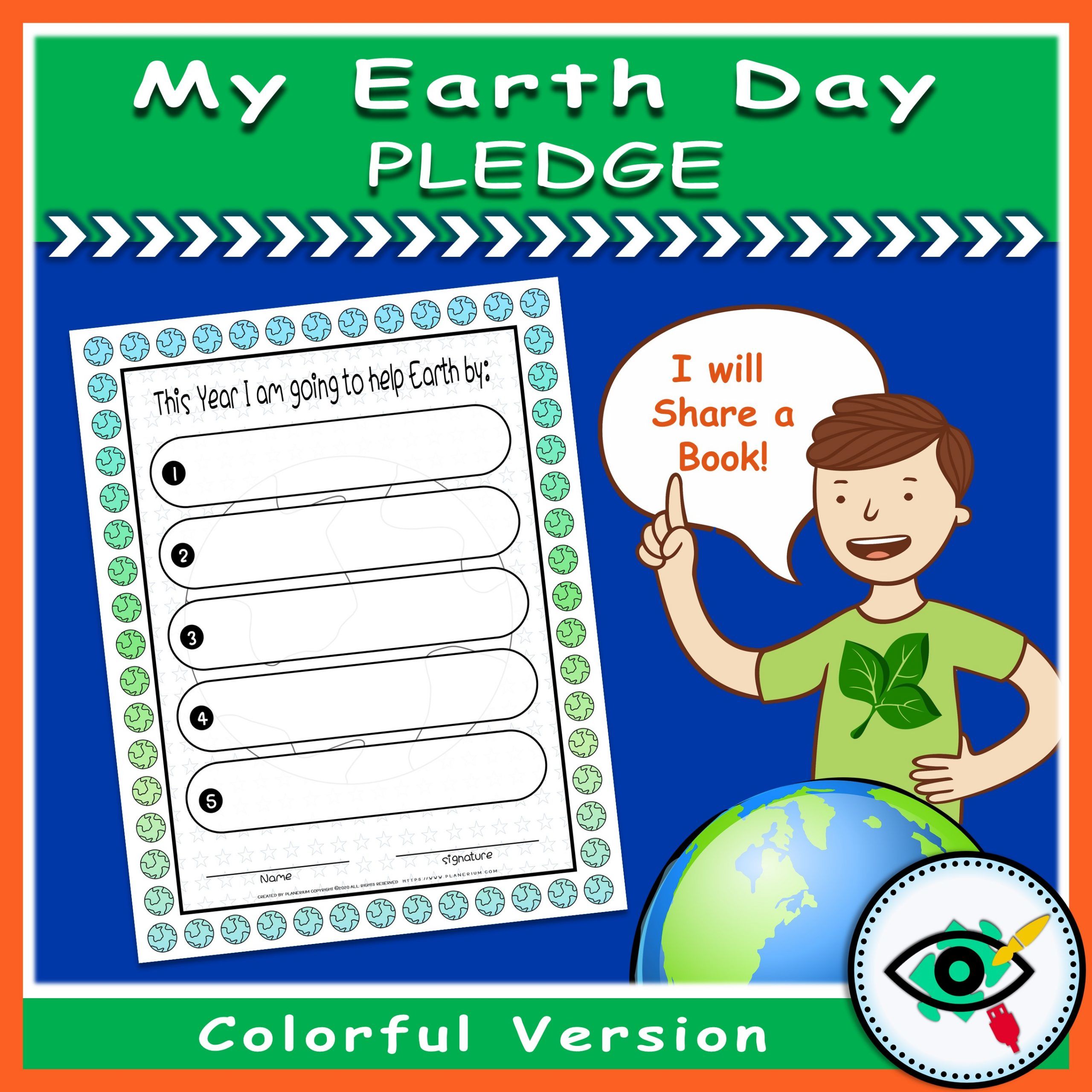 Earth Day My Pledge for Earth Planerium
