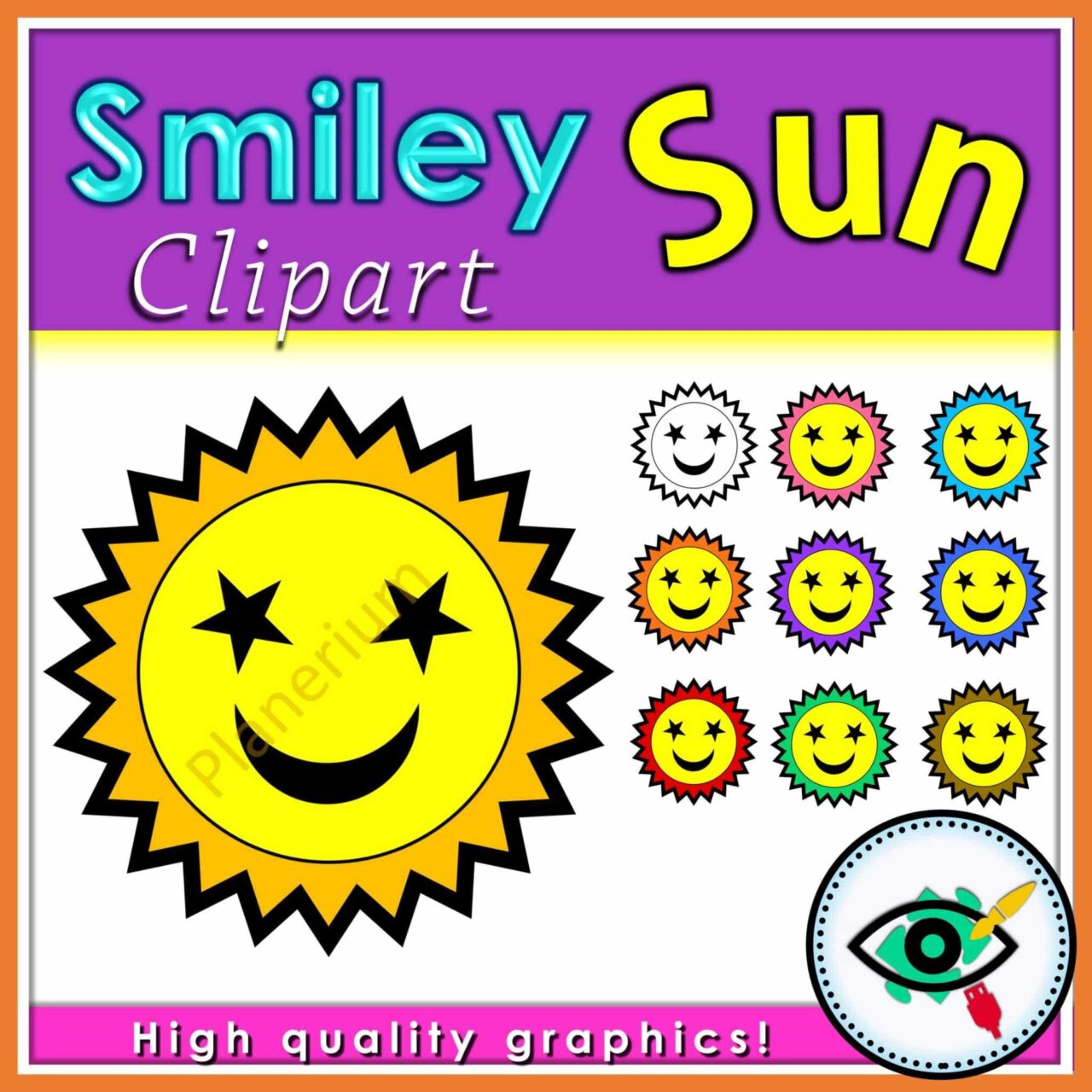 Summer - Clipart - Smiley Sun - Title 1