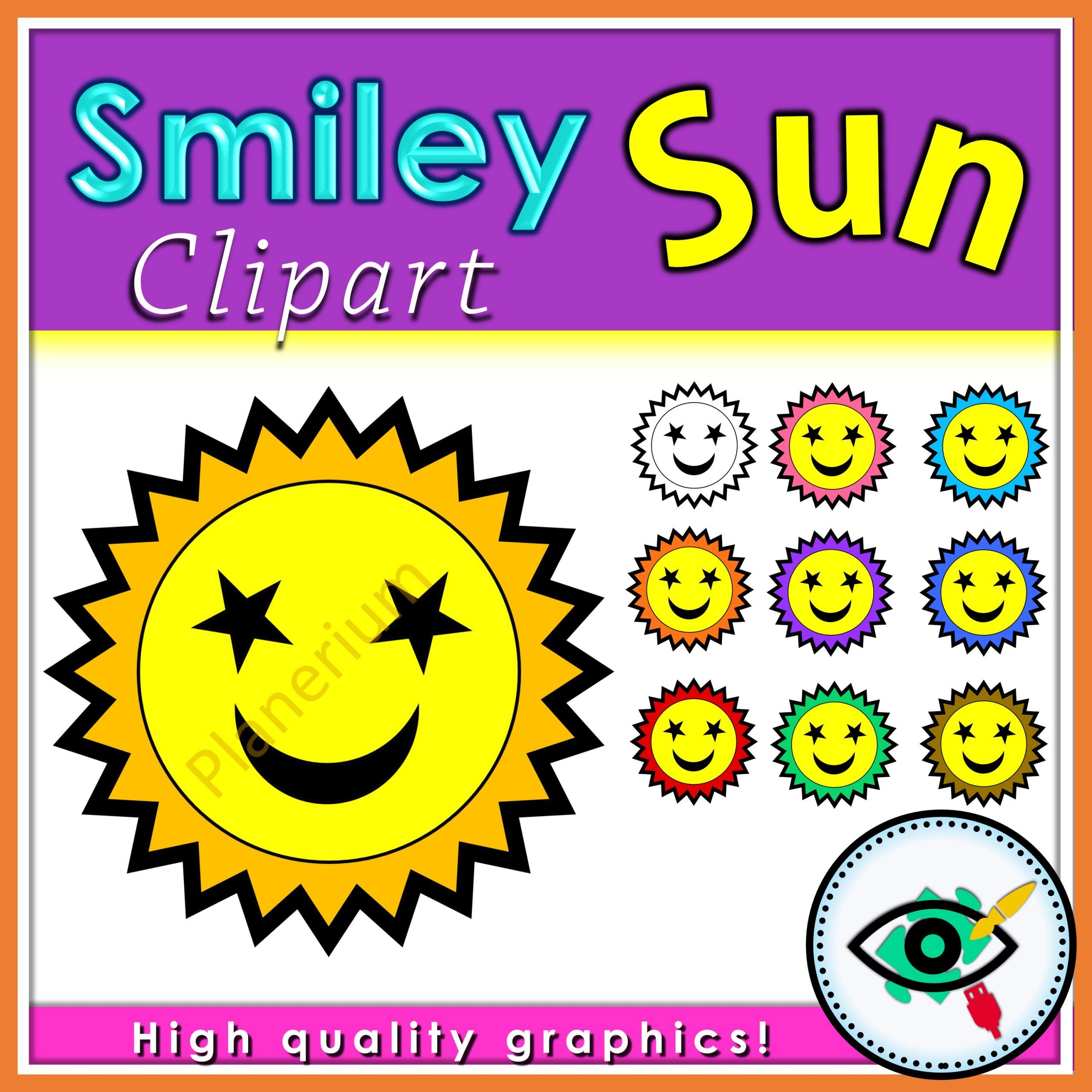 smiley-sun-clipart -title1 Summer - Clipart - Smiley Sun - Title 1