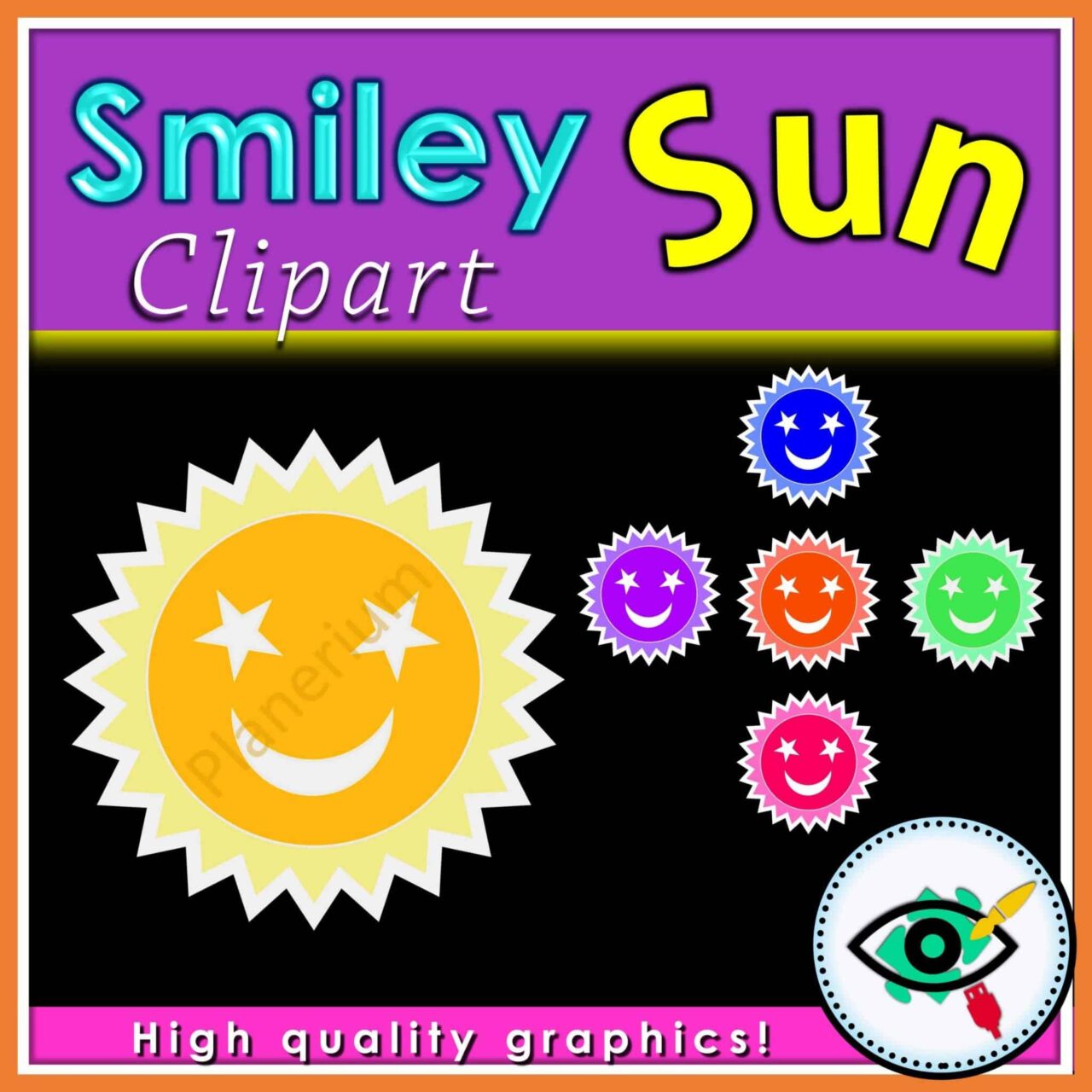 Summer - Clipart - Smiley Sun - Title 2