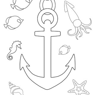 Summer - Coloring Page - Anchor