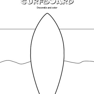 Summer - Worksheet - Decorate your Surfboard