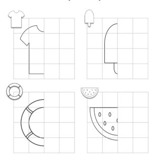 Summer - Worksheet - Symmetry Drawing