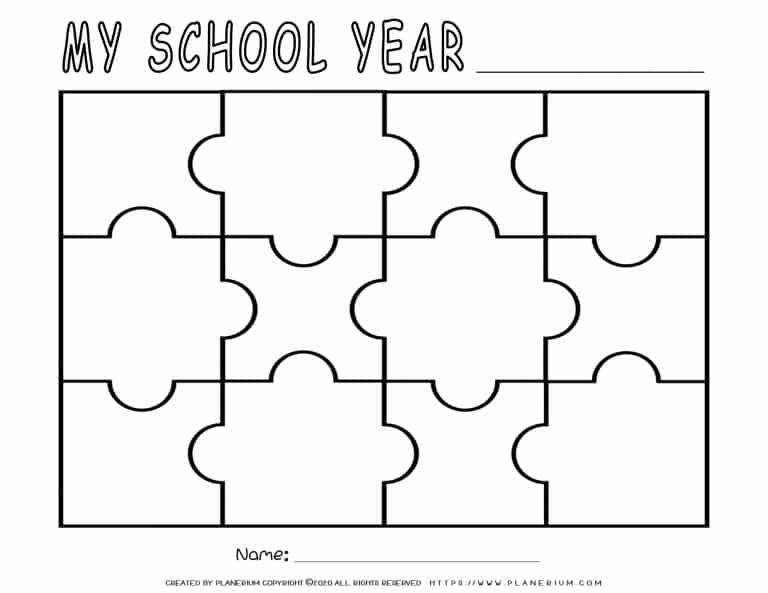 End of Year - Worksheet - School Year Review Puzzle