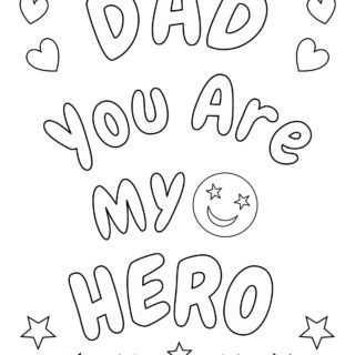 Father's Day - Coloring Page - My Hero