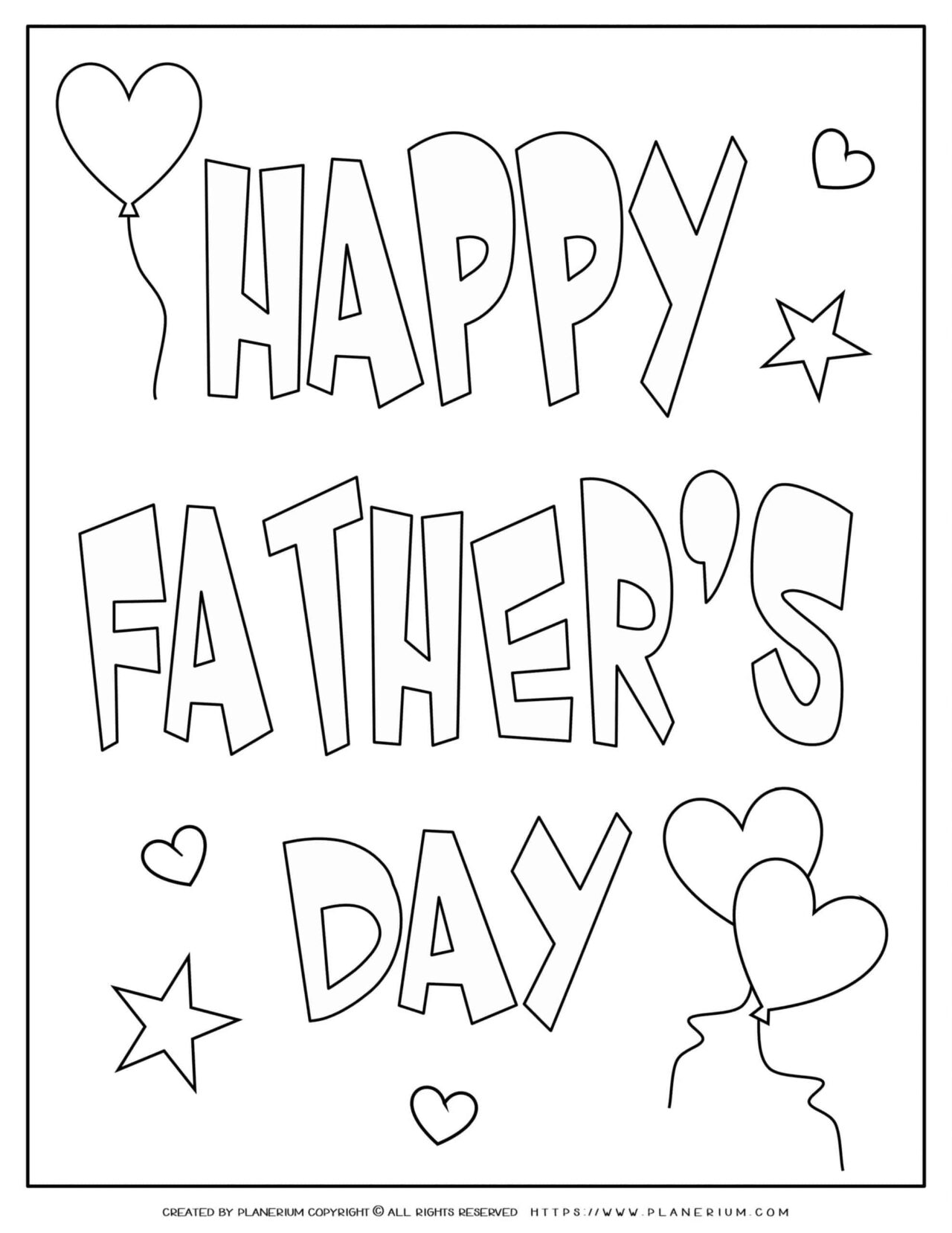 Father's Day - Coloring Page - Happy Father's Day
