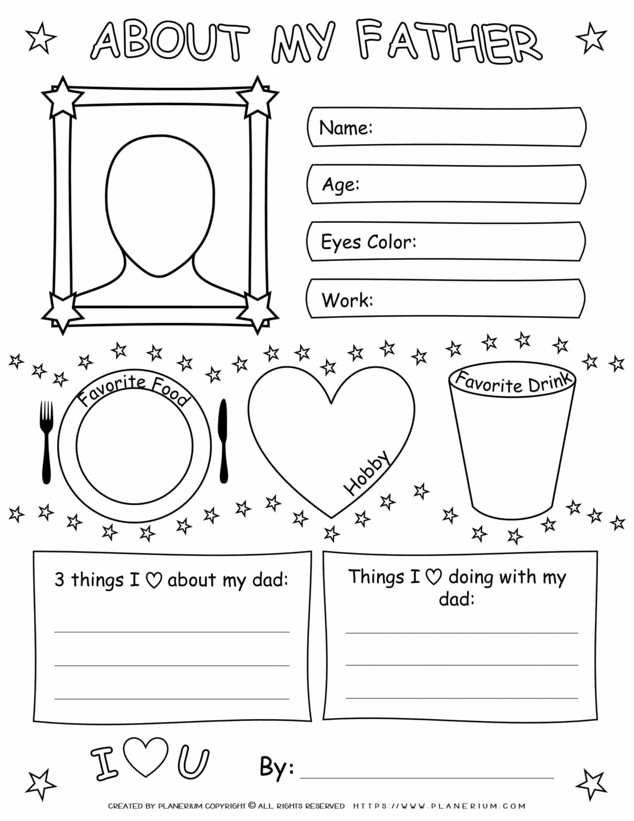 Father's Day - Worksheet - About My Dad