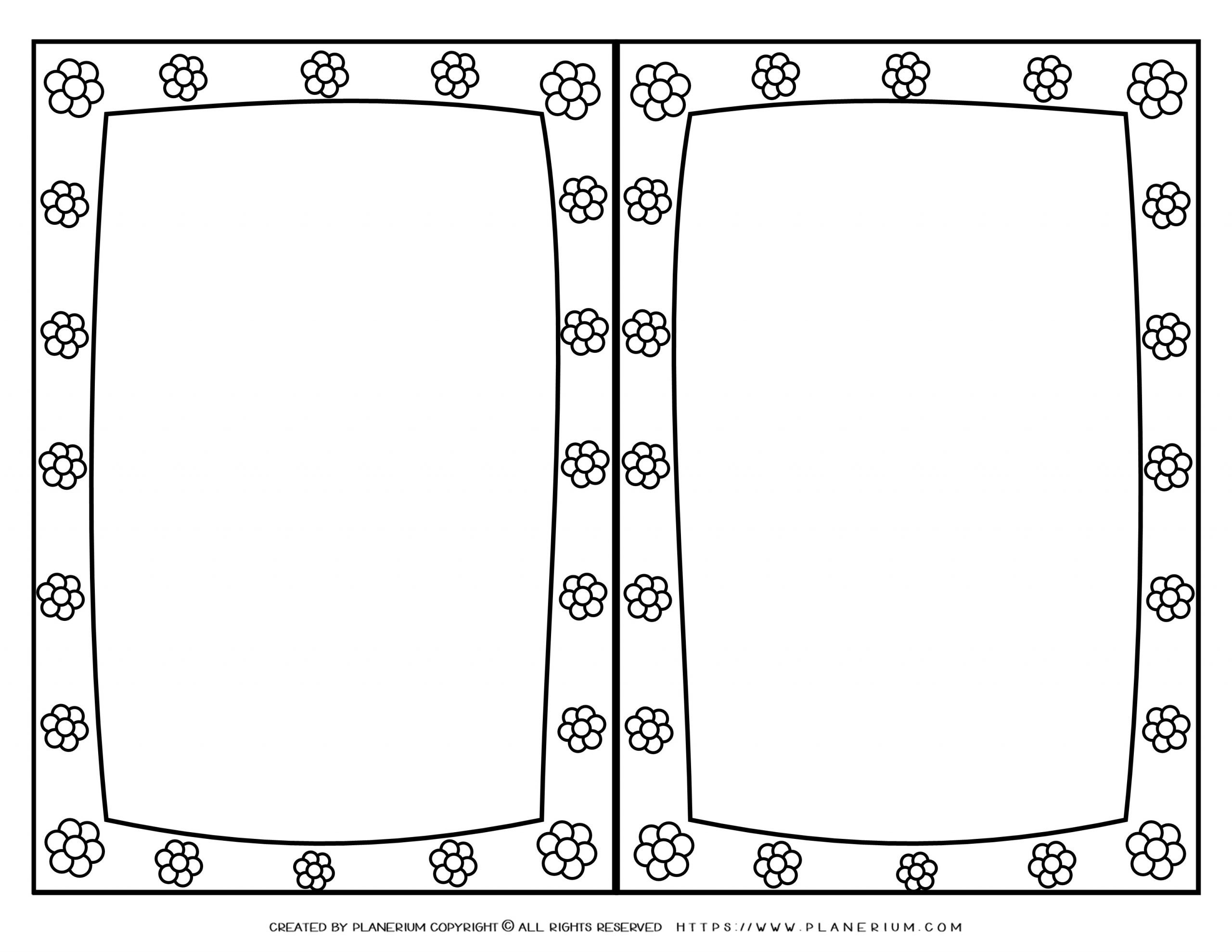 mothers-day-coloring-page-greeting-flowers-frame Mother's Day - Coloring Page - Greeting Flowers Frame