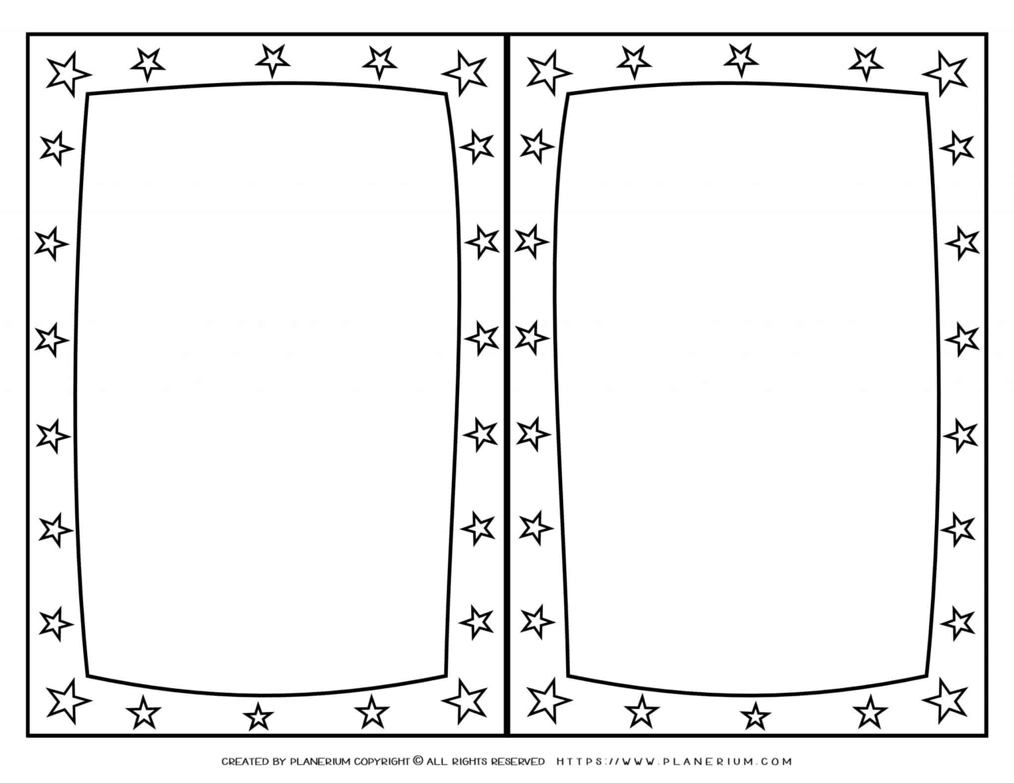 Mother's Day - Coloring Page - Greeting Stars Frame